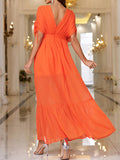 Muttermode Umstandskleider Orange Rückenfrei Kleid Mit Tüll Umstandskleider Festlich